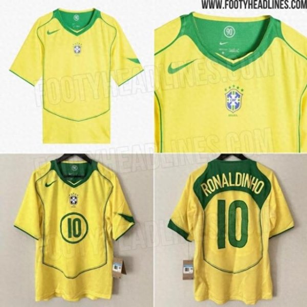 耐克推出复刻2004年巴西国家队运动活动    服  , 罗纳尔迪尼奥10号战袍再现
