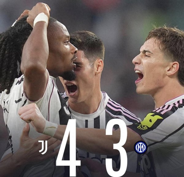 尤文4-3致胜球  , 验出新皮耶罗: 20岁新星3场造4球, 领跑意甲助功  榜