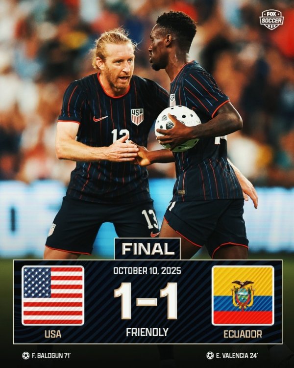 友情 赛:美国1-1厄瓜多尔 35岁瓦伦西亚破门巴洛贡攻破南美之墙 友情 赛:美国1-1厄瓜多尔 35岁瓦伦西亚破门巴洛贡攻破南美之墙